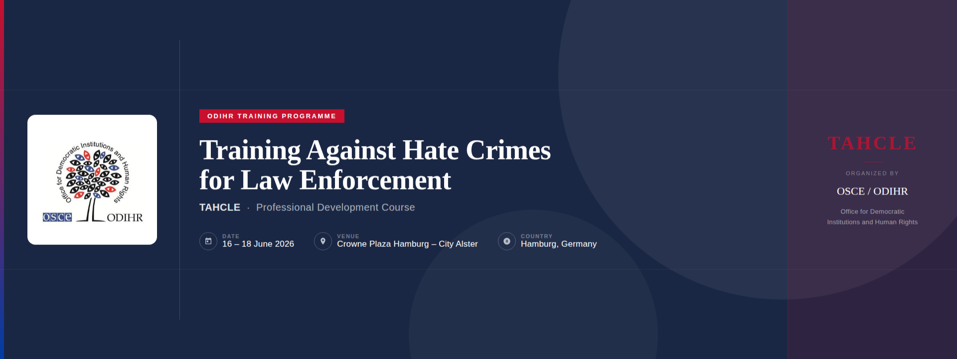 Training Against Hate Crimes for Law Enforcement (TAHCLE) for Germany